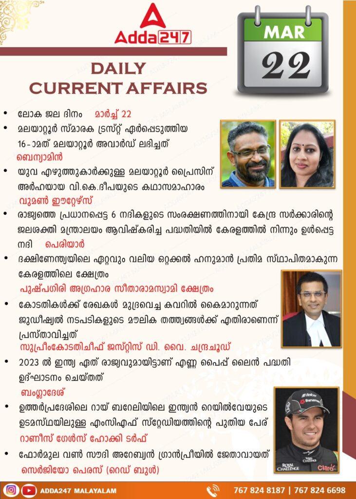 Today Current Affairs - 22nd March 2023