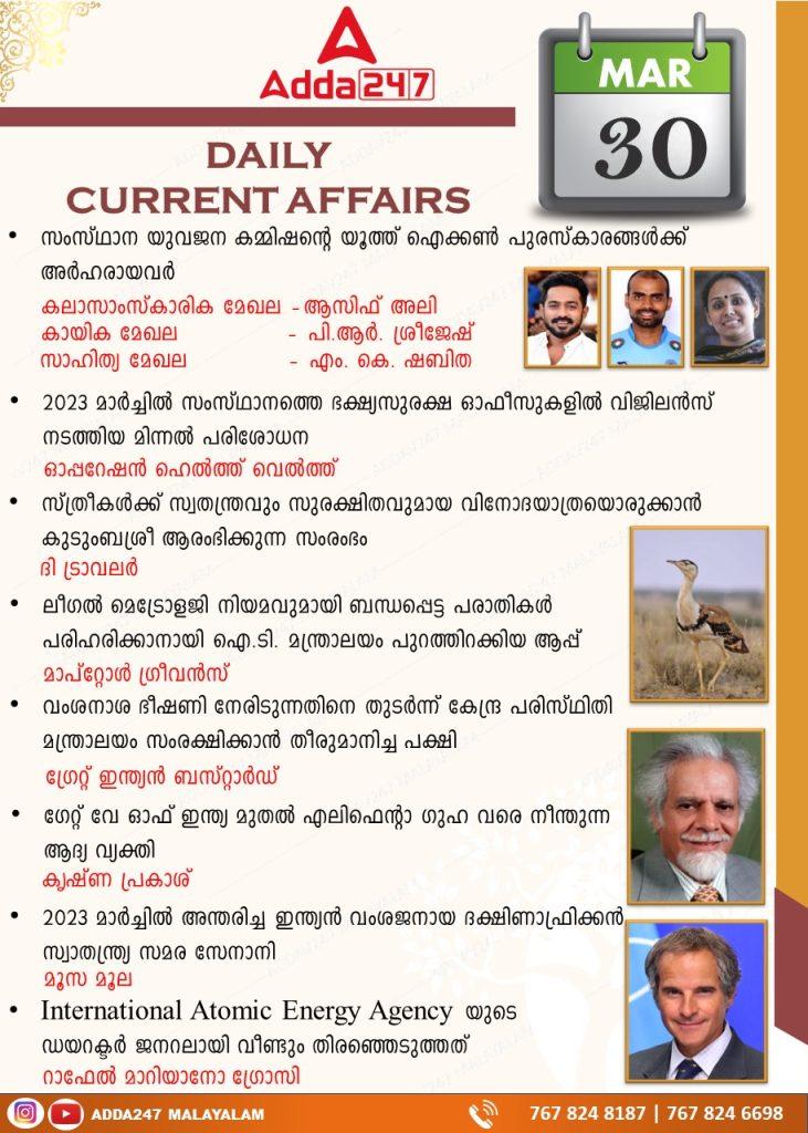 Daily Current Affairs in Malayalam- 30th March 2023_3.1