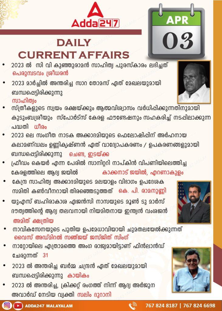 Daily Current Affairs in Malayalam- 3rd April 2023_3.1