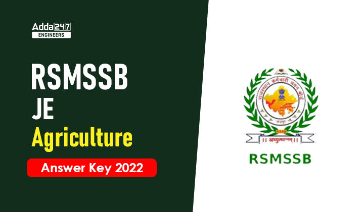 RSMSSB JE Agriculture Answer Key 2022