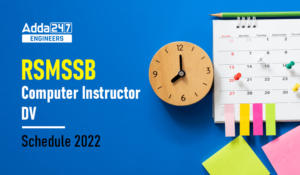 RSMSSB Computer Instructor DV Schedule 2022