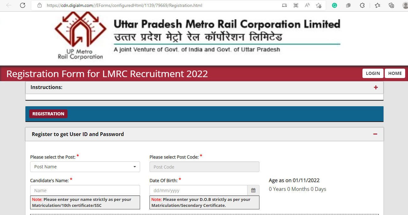 UPMRC JE Recruitment 2022, Apply Online for 142 Posts of Junior Engineer and Assistant Manager_4.1