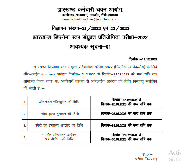 JSSC JE Recruitment 2022, Notification PDF Out For 176 Posts_4.1