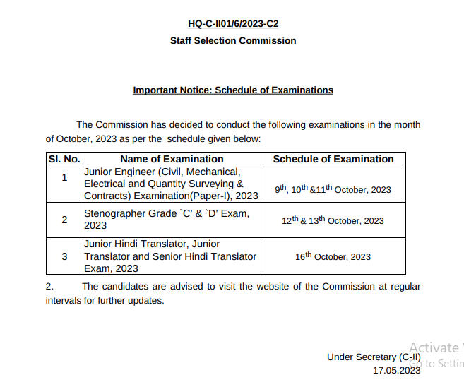 SSC JE Exam Date 2023 Out, Download SSC JE Exam Schedule PDF_80.1