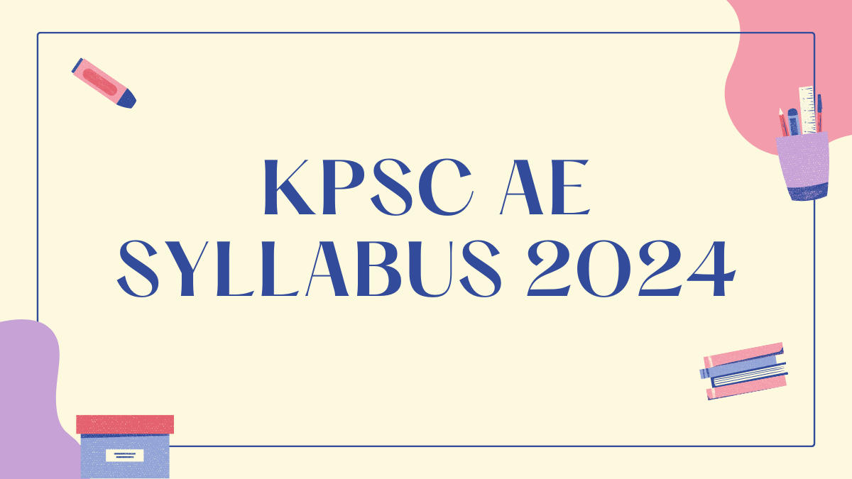 KPSC AE SYLLABUS 2024