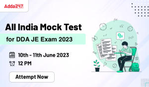 All India Mock Test For DDA JE Exam 2023