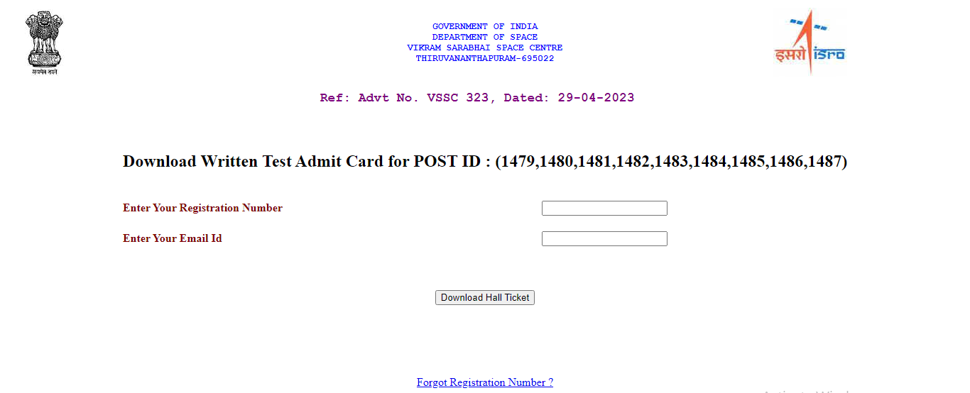 ISRO VSSC Admit Card 2023 Out, Hall Ticket Link_5.1