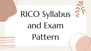 RICO Syllabus and Exam Pattern
