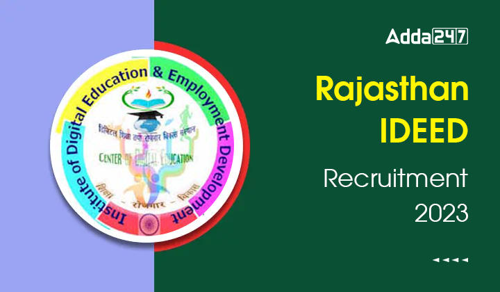 Rajasthan IDEED Recruitment 2023