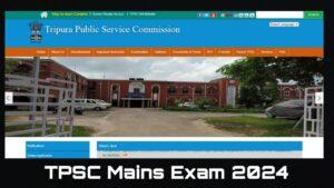 TPSC JE Mains Exam 2024