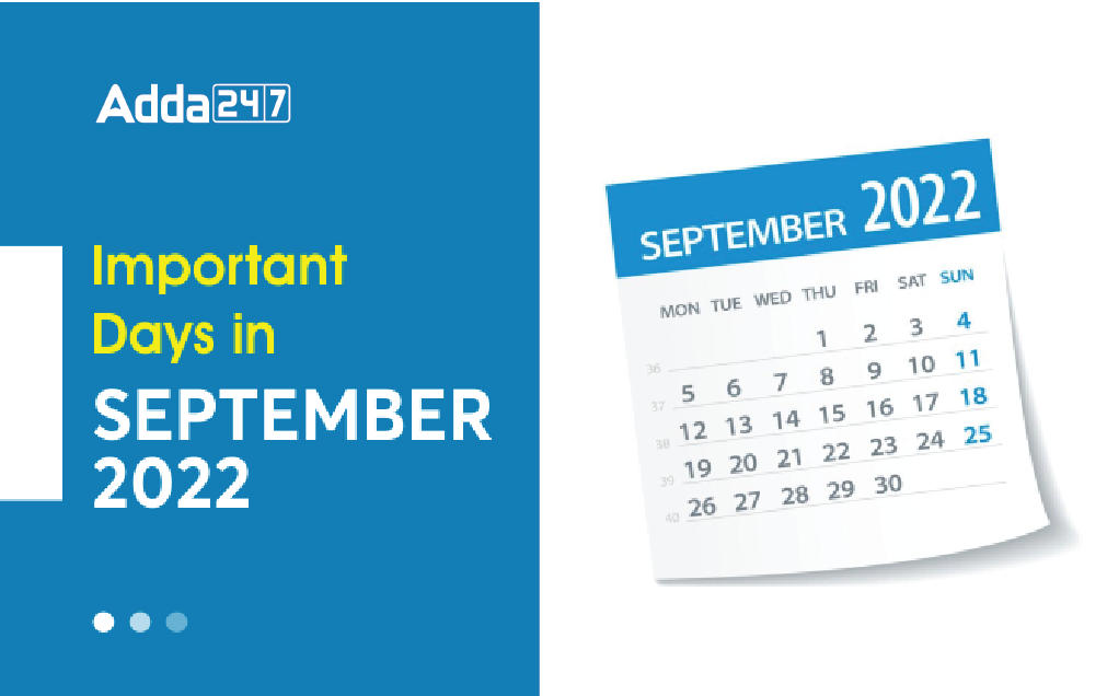 Important Days in September 2022, National & International_20.1
