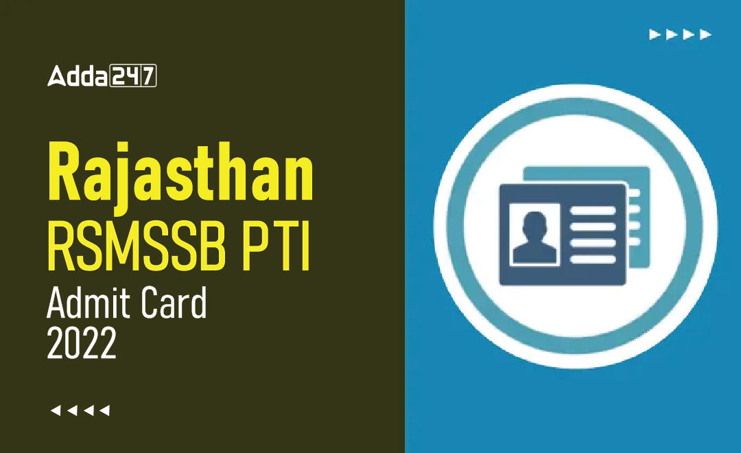 RSMSSB PTI Admit Card 2022