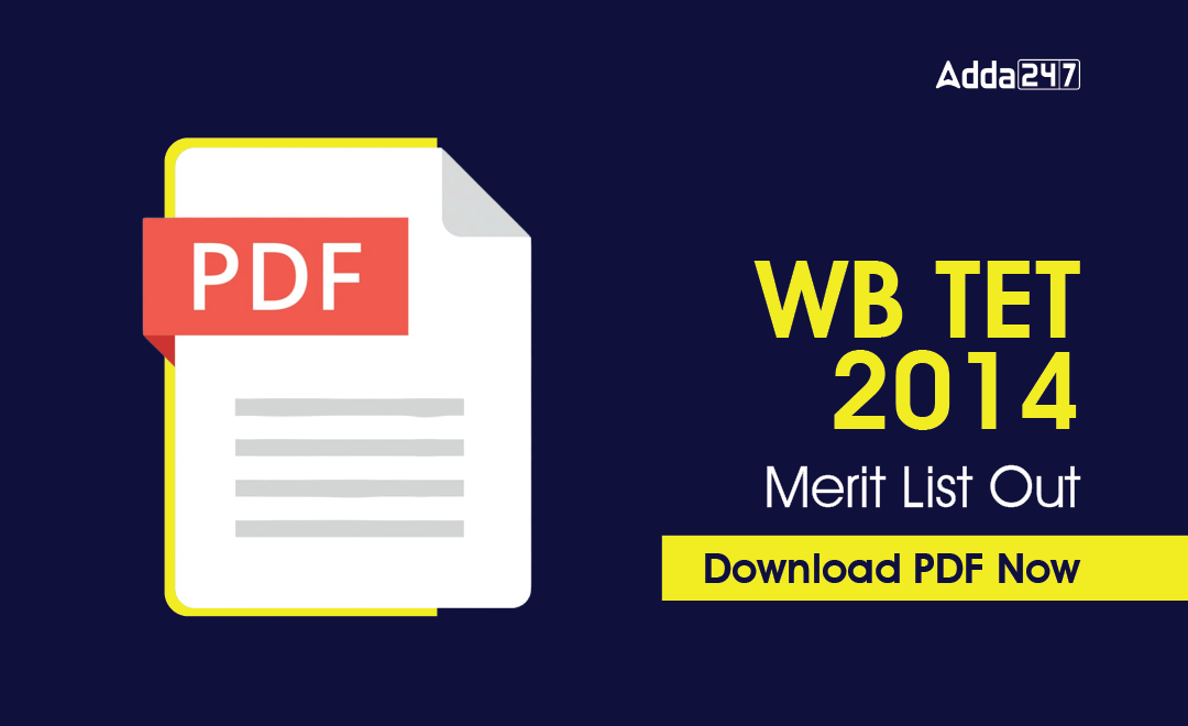 WB TET 2014 Merit List Out Download PDF Now