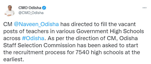Odisha Govt. Going to release 7450 High School Teacher Vacancy_3.1