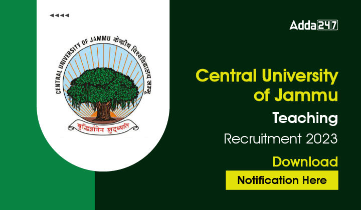 Central University of Jammu Teaching Recruitment 2023 Download Notification Here-01