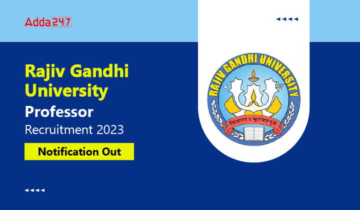 Rajiv Gandhi University Professor Recruitment Notification out-01