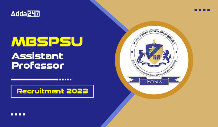 MBSPSU Assistant Professor recruitment 2023-01
