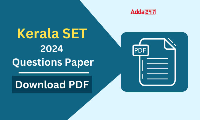 Kerala SET 2024 Question Paper