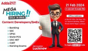Adda247 Is Hiring For Lucknow Location