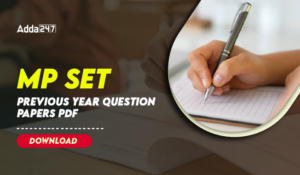 MP SET Previous Year Question Papers PDF Download