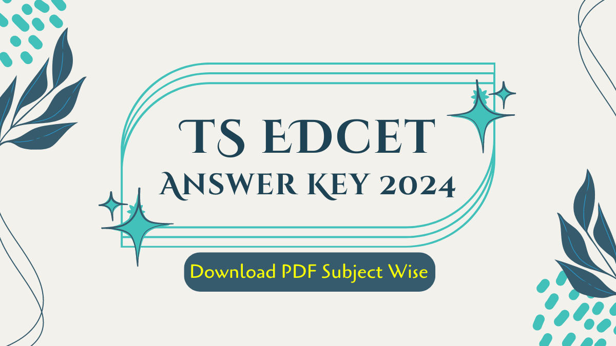 TS EDcet Answer Key 2024
