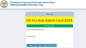 CG Pre Bed Admit Card 2024 Out at vyapam.cgstate.gov.in, Download From Here