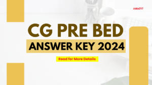 CG Pre BEd Answer Key 2024