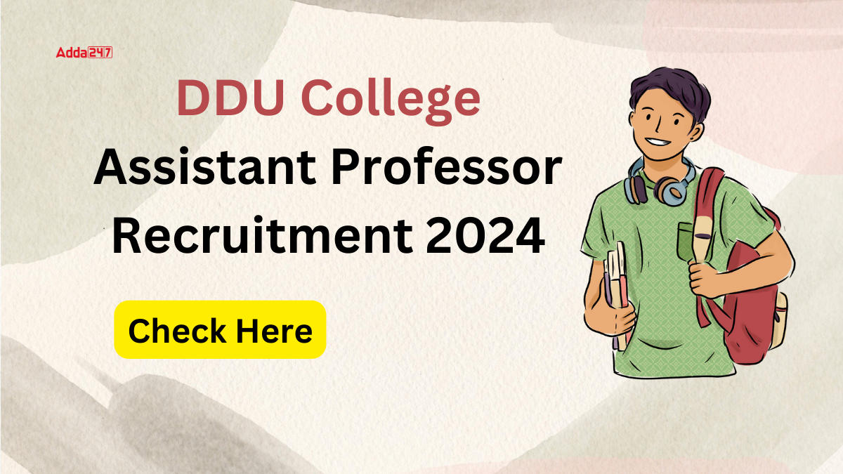 DDU College Assistant Professor Recruitment 2024