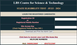 Kerala SET Hall Ticket 2024 Released, Download Link For Admit Card