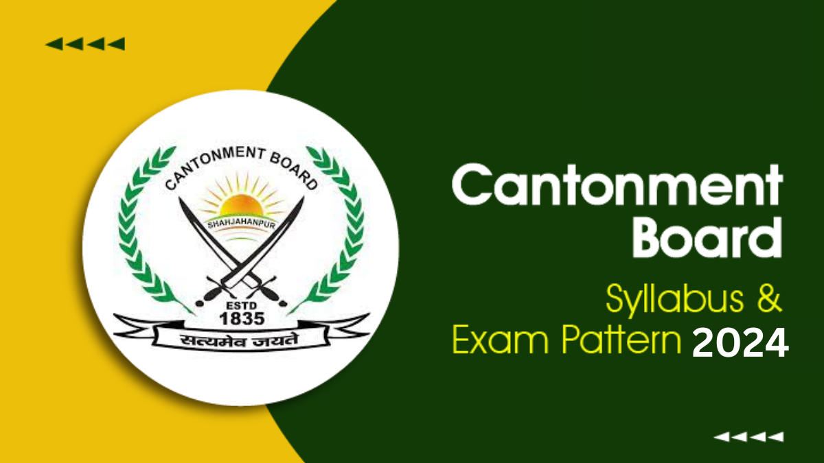 Cantonment Board Syllabus 2024