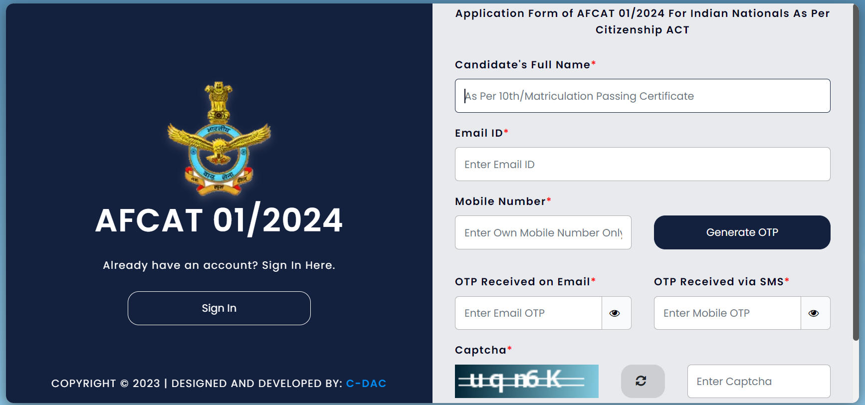AFCAT 1 Application Form 2024, Step by Step Guide to Apply for 317 Posts_3.1
