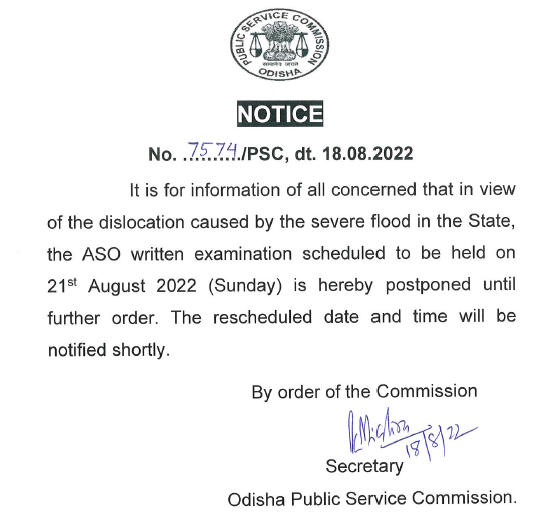 OPSC ASO 2022 Exam Postponed, Check New OPSC ASO Exam Date_3.1
