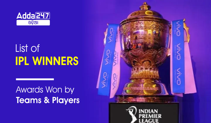 List of IPL Winners - Awards won by Teams and Players.