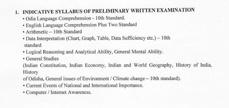 OSSC Combined Post Graduate Level 2023 Syllabus Download PDF_3.1