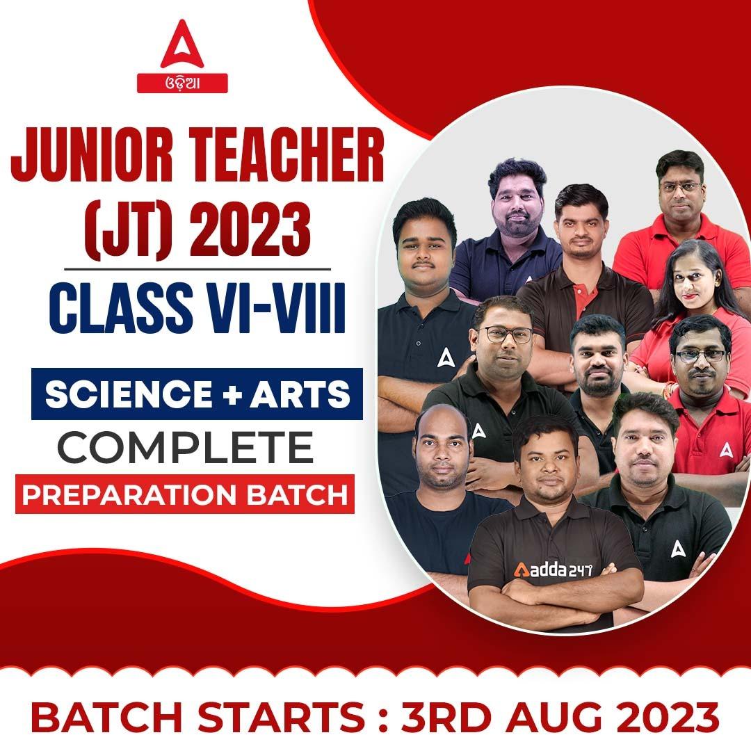 A COMPREHENSIVE BATCH For Odisha Primary Junior Teacher (Class VI-VIII) (Science + Arts) 2023 | Online Live Classes by Adda 247