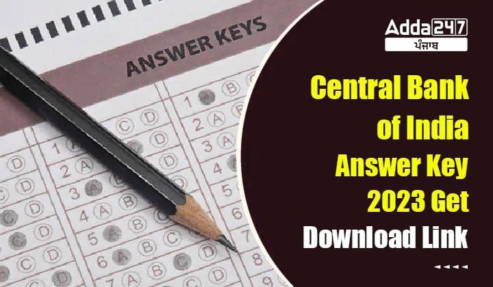 Central Bank of India Answer key 2023 Download Pdf