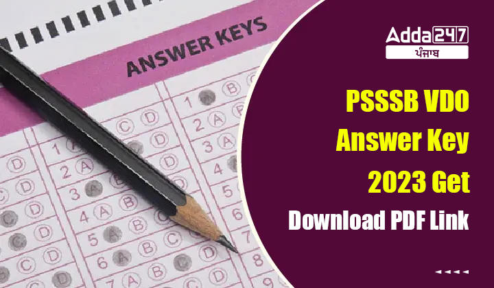 PSSSB VDO Answer Key 2023
