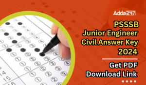PSSSB Junior Engineer Civil Answer Key 2024 Get Download Link