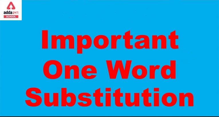 One Word Substitution in english