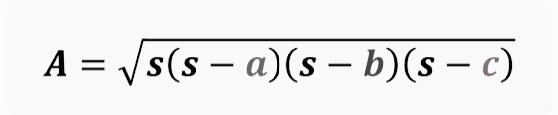 Scalene Triangle area formula