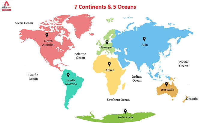 7 Continents and 5 Ocean Name List in Order of the World_20.1