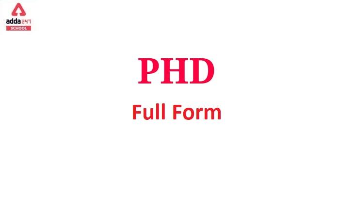 phd full form in india