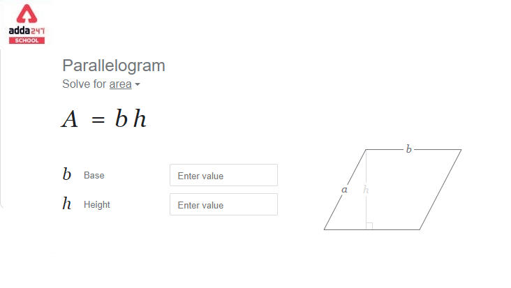 area of parallelogram formula