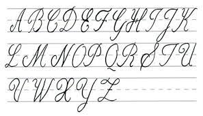 Cursive handwriting A to Z