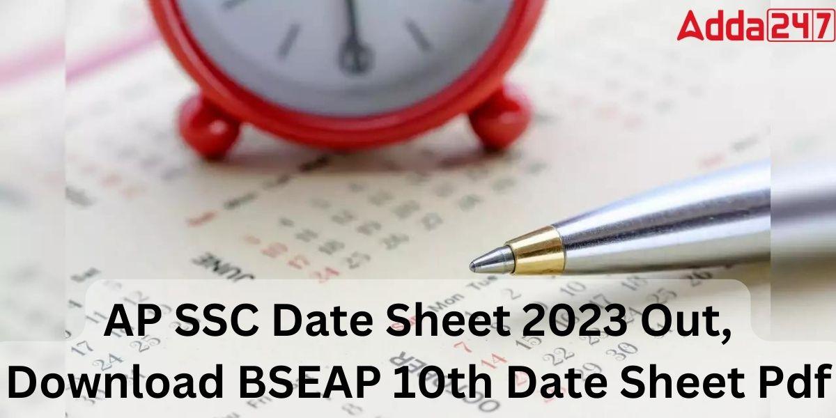 AP SSC Date Sheet 2023 Out, Download BSEAP 10th Date Sheet 2023 Pdf
