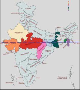 Tropic of Cancer in India Map, Degree, Indian States_3.1