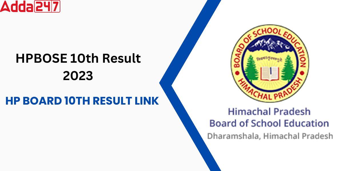HPBOSE 10th Result 2023
