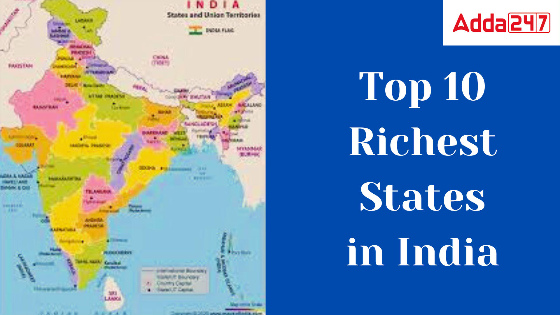 Top 10 Largest States of India in Terms of Area