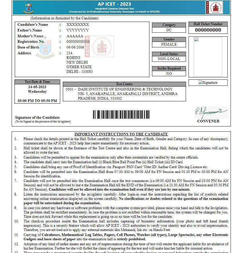 AP ICET Hall Ticket 2023 Out,Download AP ICET Admit Card PDF_4.1