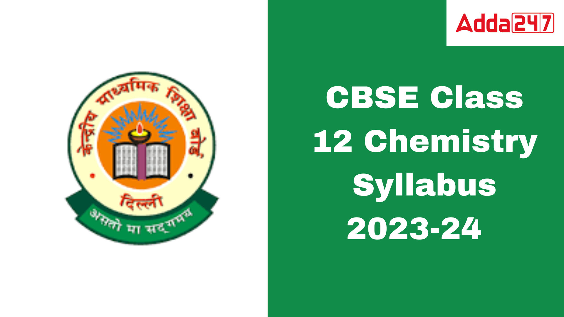 CBSE Class 12 Chemistry Syllabus 2023-24